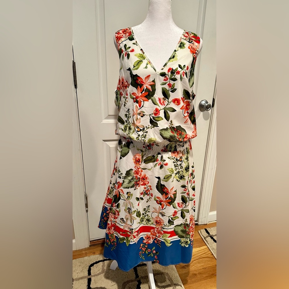 Tommy Hilfiger Floral V-Neck Dress